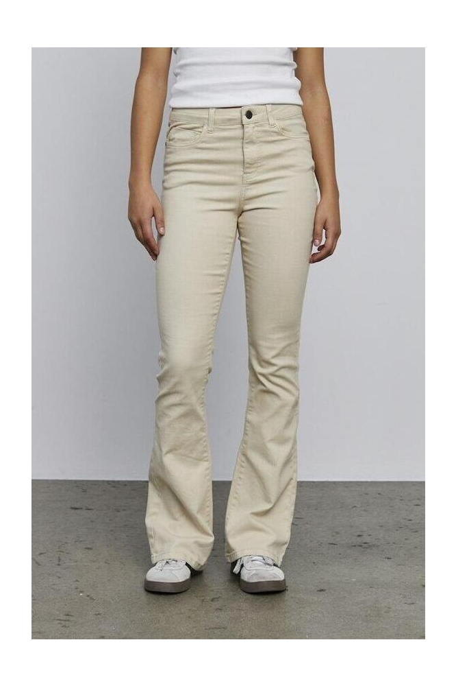 NMSALLIE HW FLARE JEANS OATMEAL NOO 27029277 OATMEAL